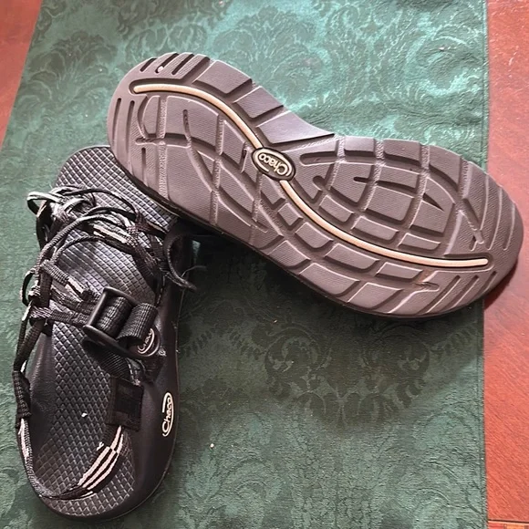 Chaco Black Sandals with Textured Footbed - Picture 4 of 8